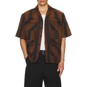 NEW NICHOLAS DALEY aloha shirt in sonic jacquard